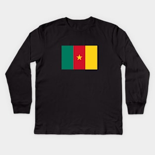 Cameroon Flag Kids Long Sleeve T-Shirt